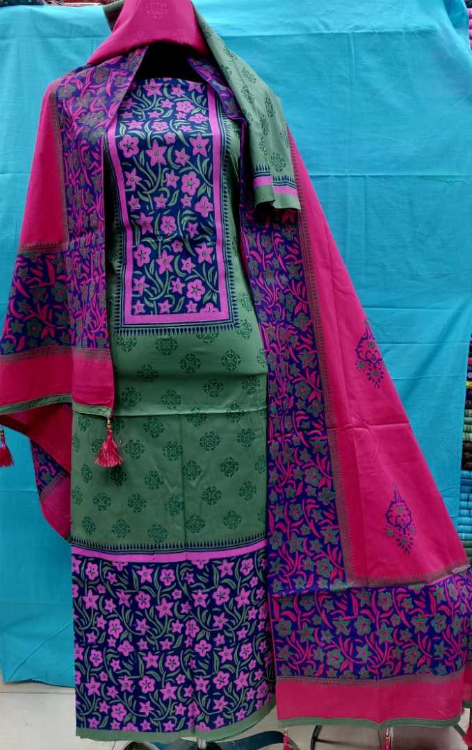 সুতি,কাপড়ের,আনরেডি,থ্রি,পিস
