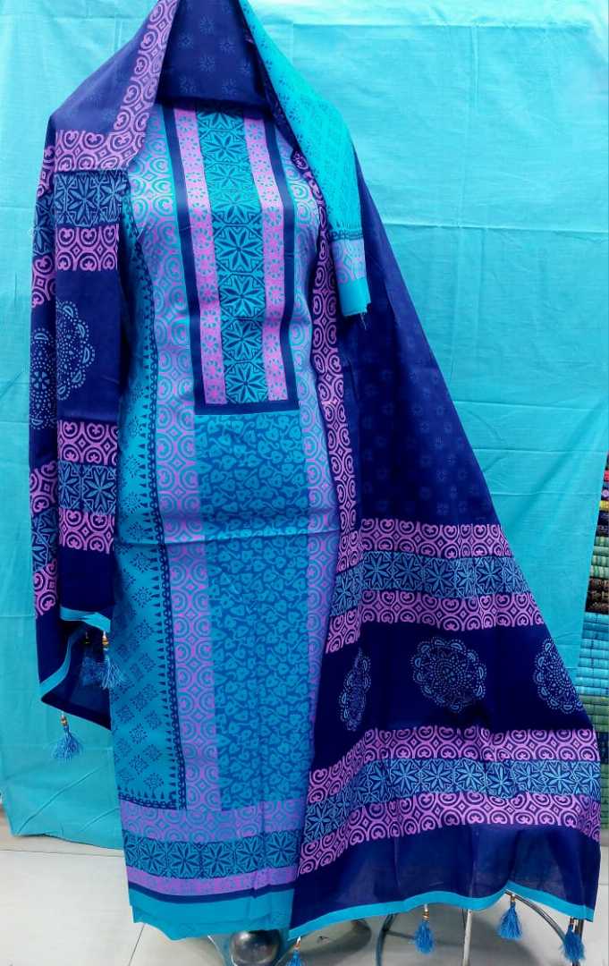সুতি,কাপড়ের,আনরেডি,থ্রি,পিস