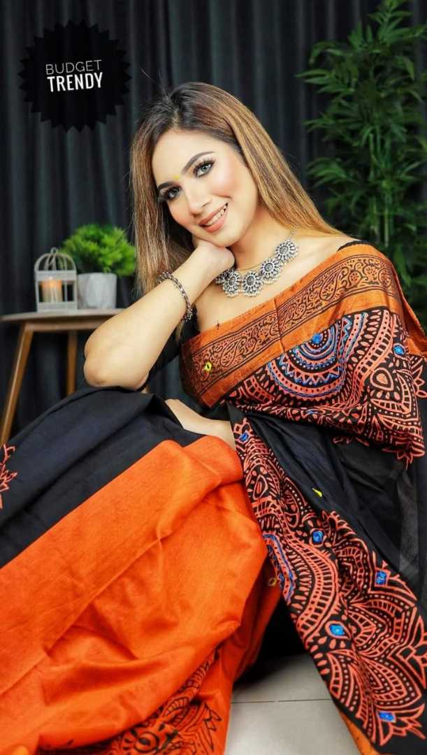 এমব্রয়ডারি,কাজ,করা,সুতি,ধুপিয়ানসিল্ক,শাড়ী