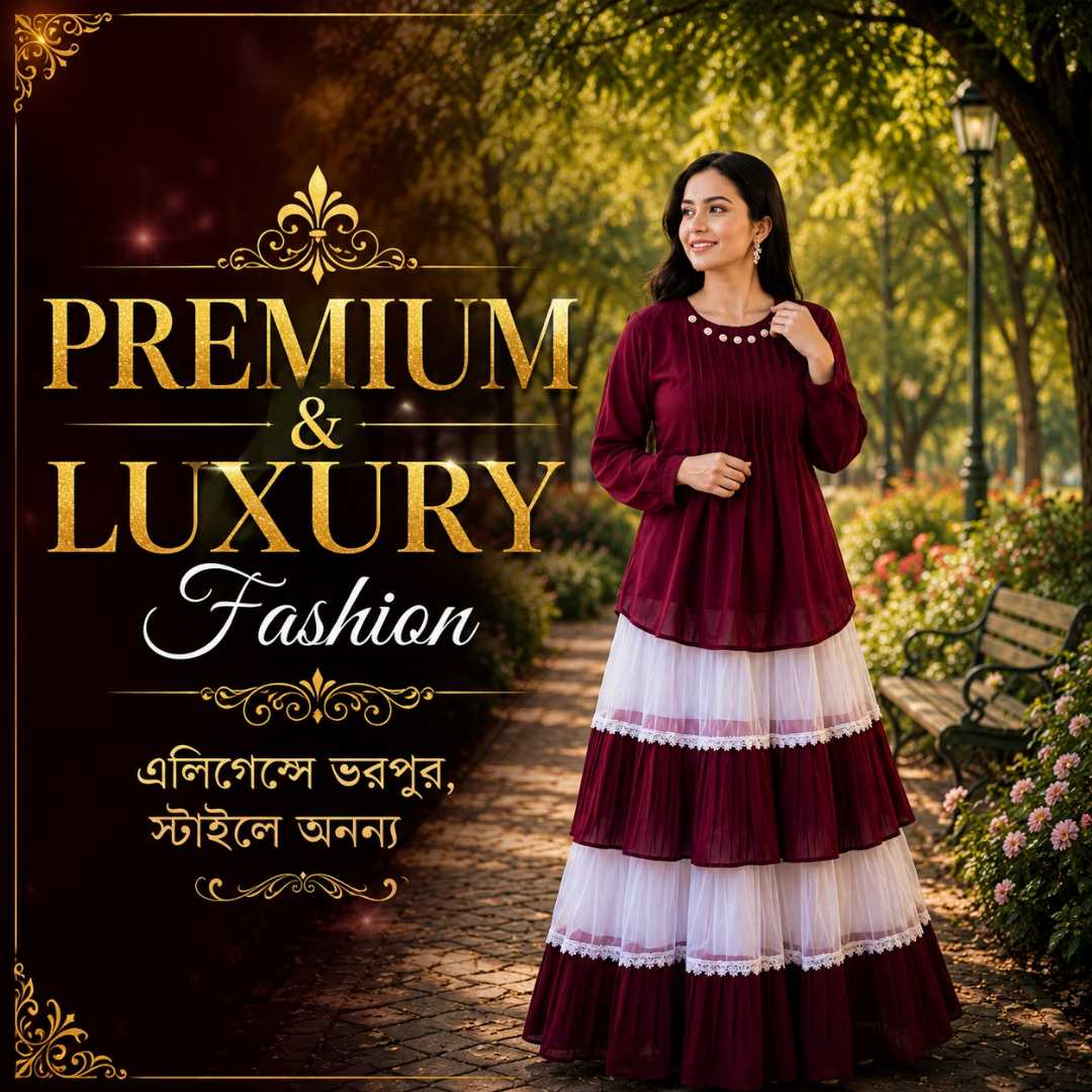 উন্নতমানের,স্কার্ট,এবং,টপস,চেরি,জর্জেট