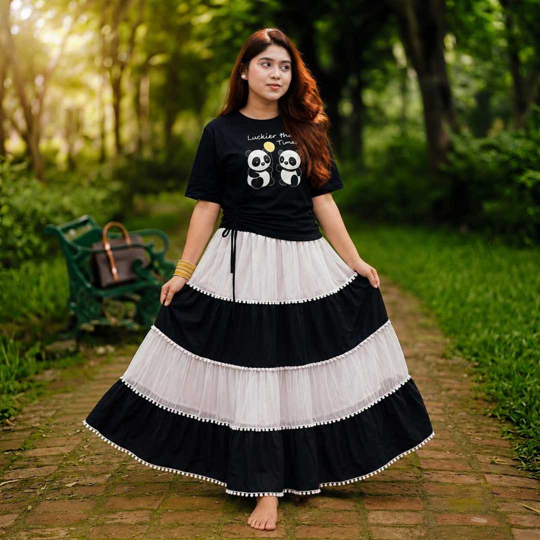 New,skirt,and,t,shirt