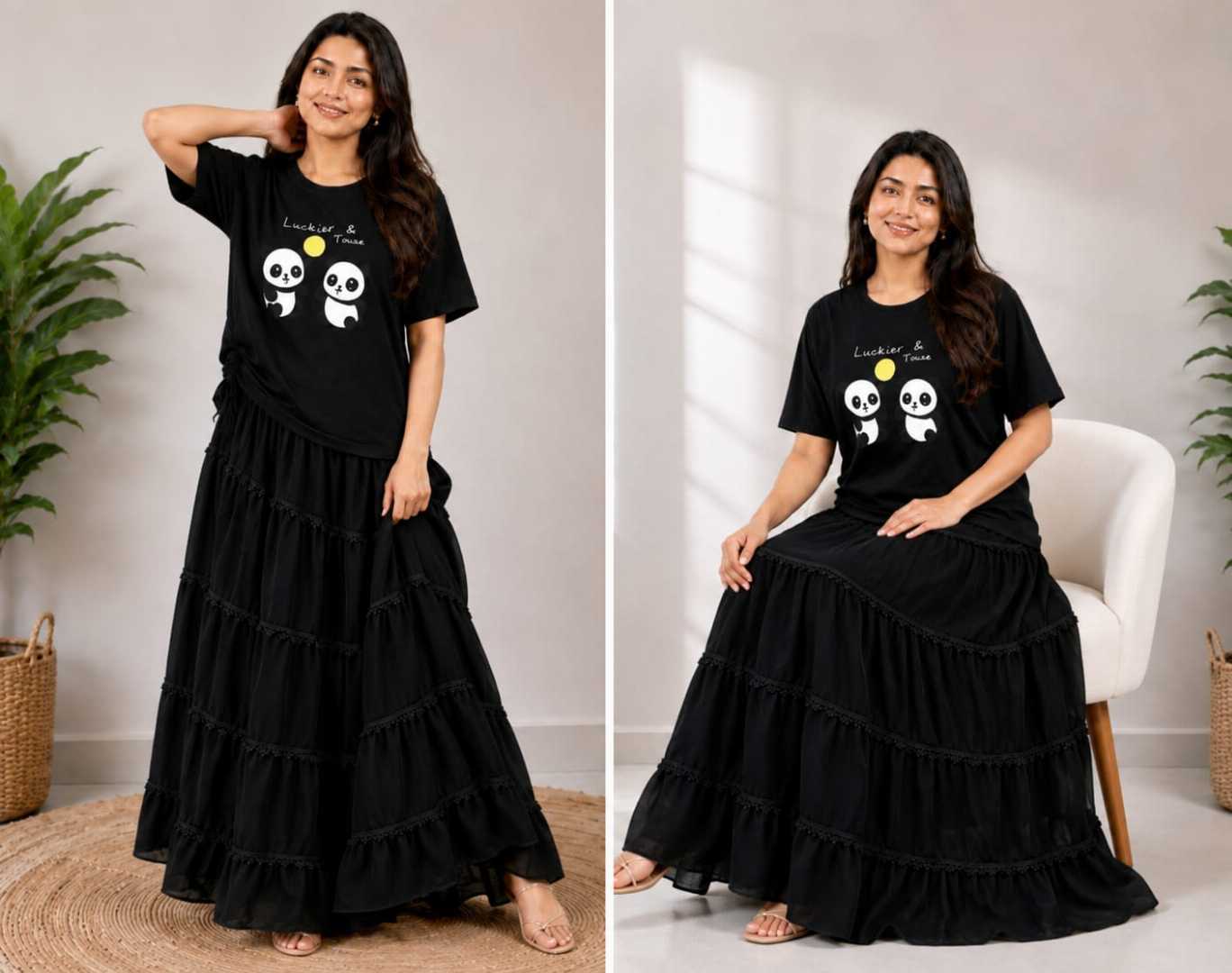 উন্নতমানের,স্কার্ট,এবং,টি-শার্ট,